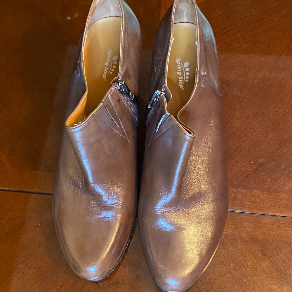 Spring Step Chocolate Bootie Size Eu 42. Worn Onc… - image 1